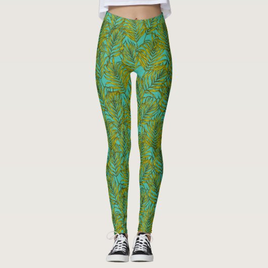 Leggings Feuilles Palm (Devant)