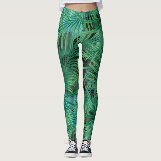 Leggings Feuilles Palm (Devant)