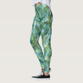 Leggings Feuilles plantes verts tropicaux (Gauche)