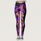 Leggings Feuilles pourpres - fractale, (Devant)