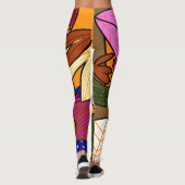 Leggings feuilles tropicaux Abstraits et fleurs (Dos)