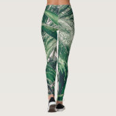 Leggings Feuilles tropicaux avec Raindrops (Dos)
