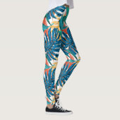 Leggings Feuilles tropicaux colorés, design motif exotique, (Droite)