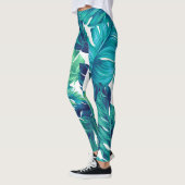 Leggings Feuilles tropicaux, design graphique, palmiers réa (Gauche)