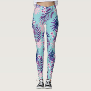 Leggings Feuilles tropicaux et fleurs 2
