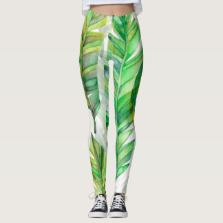 Leggings Feuilles tropicaux : Motif imperméable