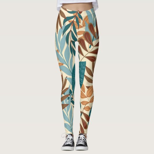 Leggings Feuilles tropicaux - Motif magnifique (Devant)