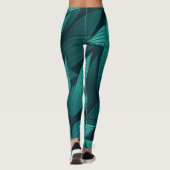 Leggings Feuilles tropicaux rayonnants (Dos)