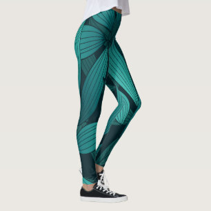 Leggings Feuilles tropicaux rayonnants