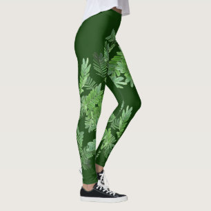 Leggings Feuilles vert clair