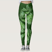 Leggings Feuilles vert clair (Devant)