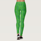 Leggings Feuilles Vertes Branches d'Amant de Plante de Jung (Dos)