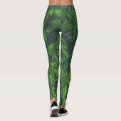Leggings Feuilles Vertes Foncées (Dos)