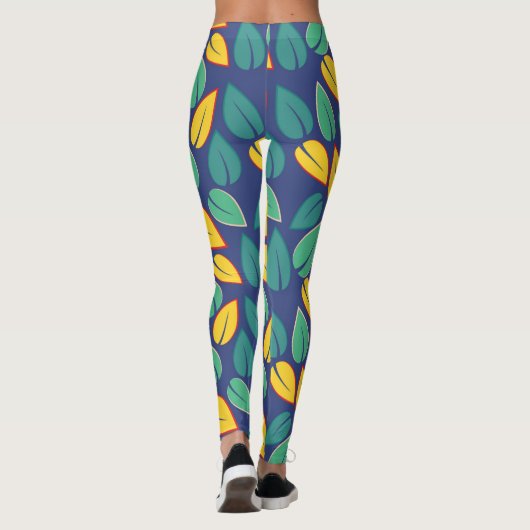 Leggings Feuilles verts (Dos)