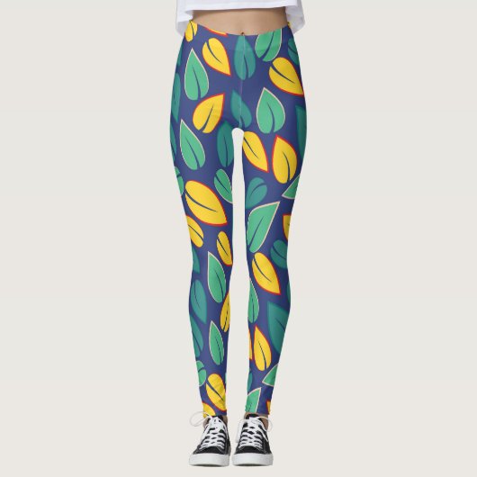Leggings Feuilles verts (Devant)