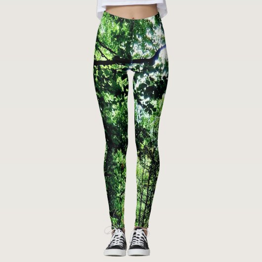 Leggings Feuilles verts (Devant)