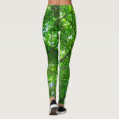 Leggings Feuilles verts, Branches et Ciel bleu (Dos)