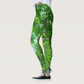 Leggings Feuilles verts, Branches et Ciel bleu (Gauche)