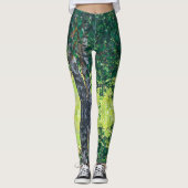Leggings Feuilles verts de Birch Tree (Devant)