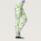 Leggings Feuilles verts et baies pattes d'aquarelle (Droite)