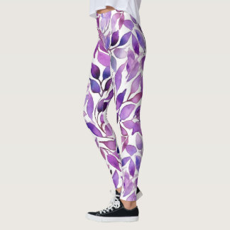 Leggings Feuilles violettes
