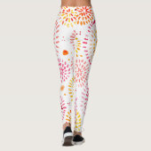 Leggings Feux d'aquarelle mignonne en jaune et orange (Dos)