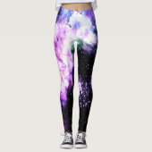 Leggings Feux d'artifice célestes Purple Sparkle (Devant)