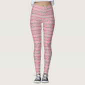 Leggings Feux de Noël rose (Devant)