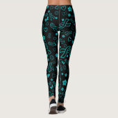 Leggings Fiche turquoise multi-imprimante ruban...TN (Dos)