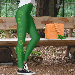 Leggings Fier d'être Irlandais Shamrock vert de la Saint Pa