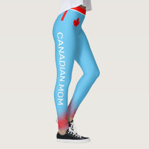 Leggings Fier MPM canadienne avec Feuille d'érable rouge s
