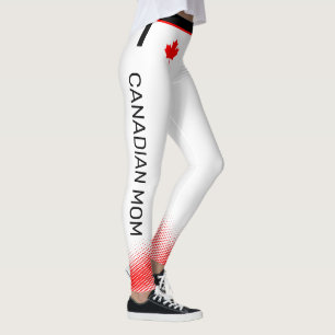Leggings Fier MPM canadienne avec Feuille d'érable rouge s
