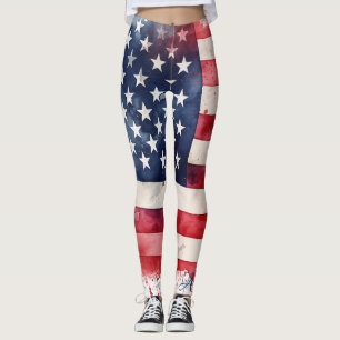 Leggings Fier patriotique d'être Américain   Indicateur 4 j