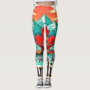 Leggings Fière d'être canadienne