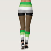 Leggings Fierté Aromantique Faux Shorts & Jambes (Dos)