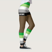 Leggings Fierté Aromantique Faux Shorts & Jambes (Droite)