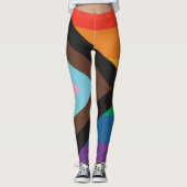 Leggings Fierté gay lgbt drapeau arc-en-ciel (Devant)