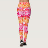 Leggings Fierté lesbienne Sunset Squiggle (Dos)
