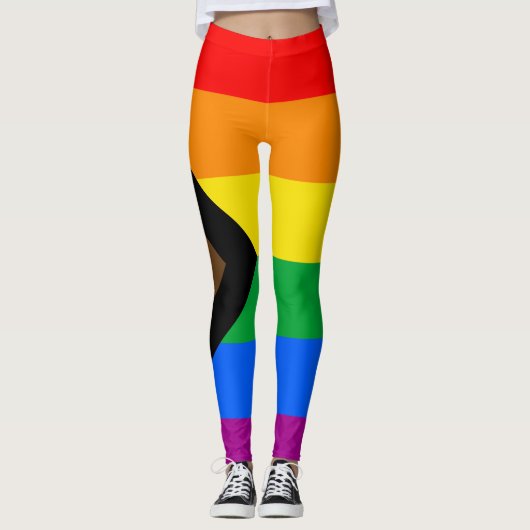 Leggings FIERTÉ LGBT (Progress Pride) (Devant)