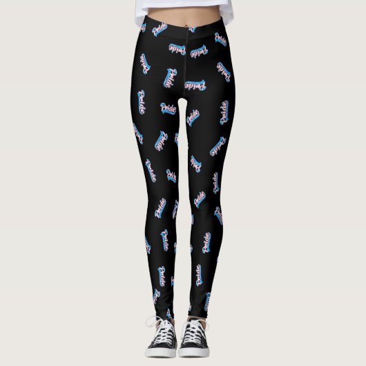 Leggings Fierté transgenre de script (Devant)