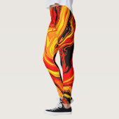 Leggings Fiery Abstract Swirls of Emotion (Gauche)
