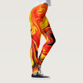 Leggings Fiery Abstract Swirls of Emotion (Droite)