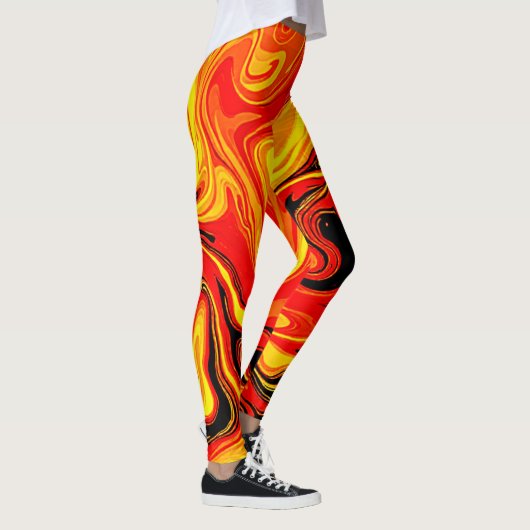 Leggings Fiery Abstract Swirls of Emotion (Droite)