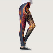 Leggings Fiery Spirit Owl: Phoenix Rebirth Art (Droite)