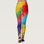 Leggings Fiesta Peinture Couleur Splash Couleurs Splashes (Dos)
