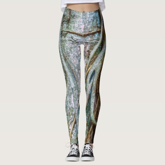 Leggings Figue Étranglant Abstraite (Devant)
