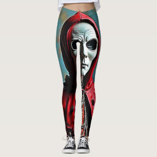 Leggings Figure mystérieuse du crâne à capuchon
