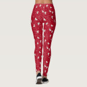 Leggings Figure Patinage sur rouge vif (Dos)