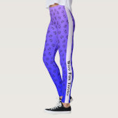 Leggings Fil Fox Terrier Silhouette bleu violet Ombre (Gauche)