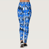 Leggings File d'attente, plus de file d'attente B Blue BG (Dos)